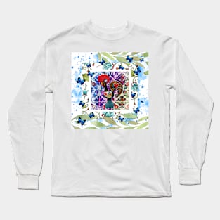 Galo de Barcelos, Portuguese Folk Art Long Sleeve T-Shirt